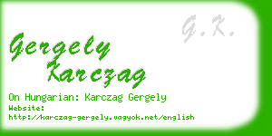 gergely karczag business card